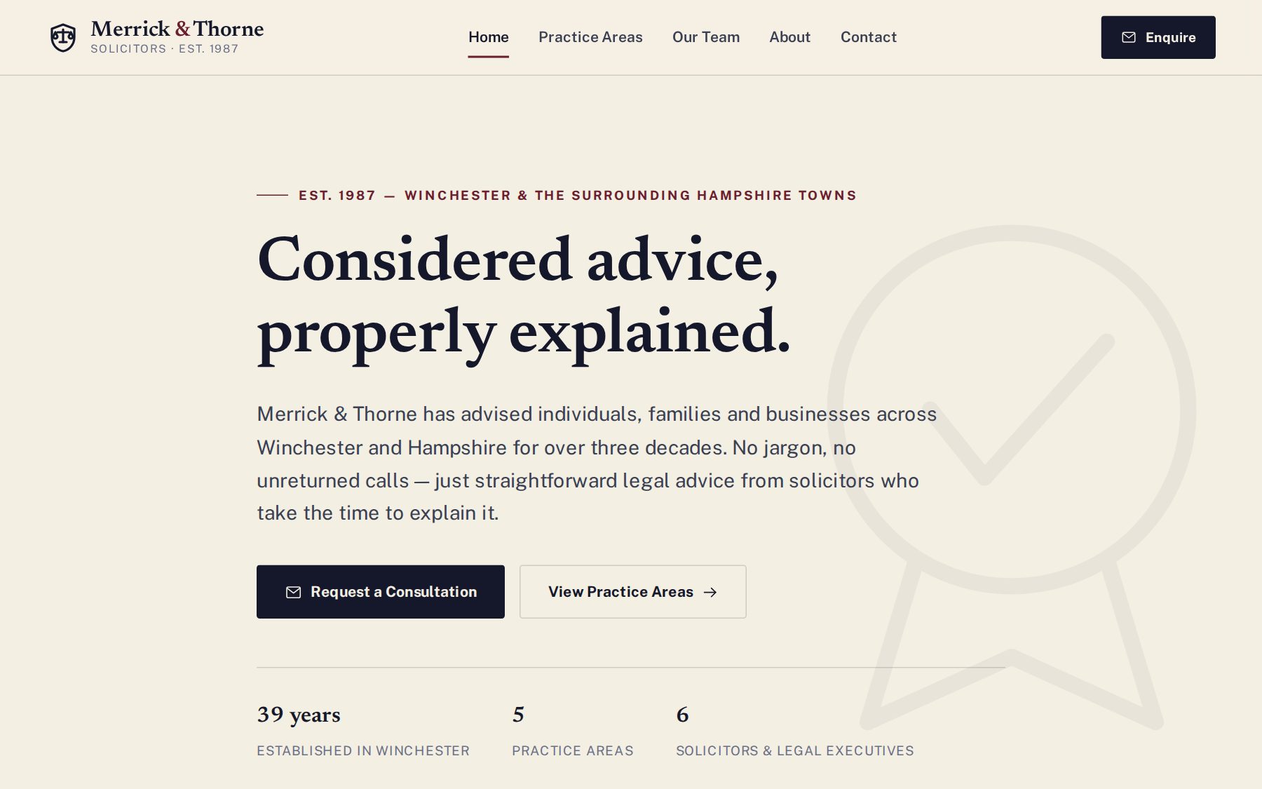 Preview: Merrick & Thorne Solicitors
